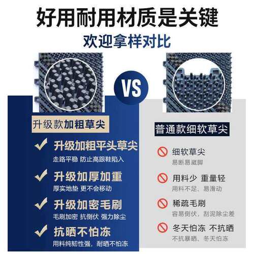 室外防滑地垫入户门垫进门外户外地毯酒店别墅大门口塑料商用脚垫
