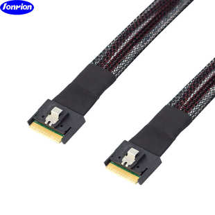 4.0防斜插转SlimSAS SlimSAS 8654 74P服务器线 SFF