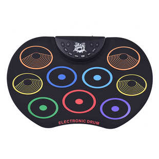 儿童打击乐器 便携式 英文批发彩色手卷架子鼓ebay 热卖