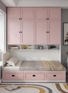 定制儿单童985床榻榻米床衣柜一体侧柜床书柜床户型1床小.2m人储