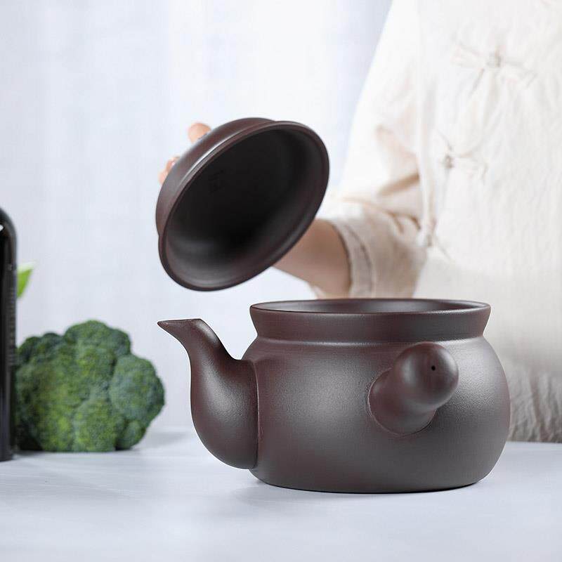 正品宜兴紫砂煎药煲壶熬药锅专用煮罐耐高温明火药燃气家砂用药中