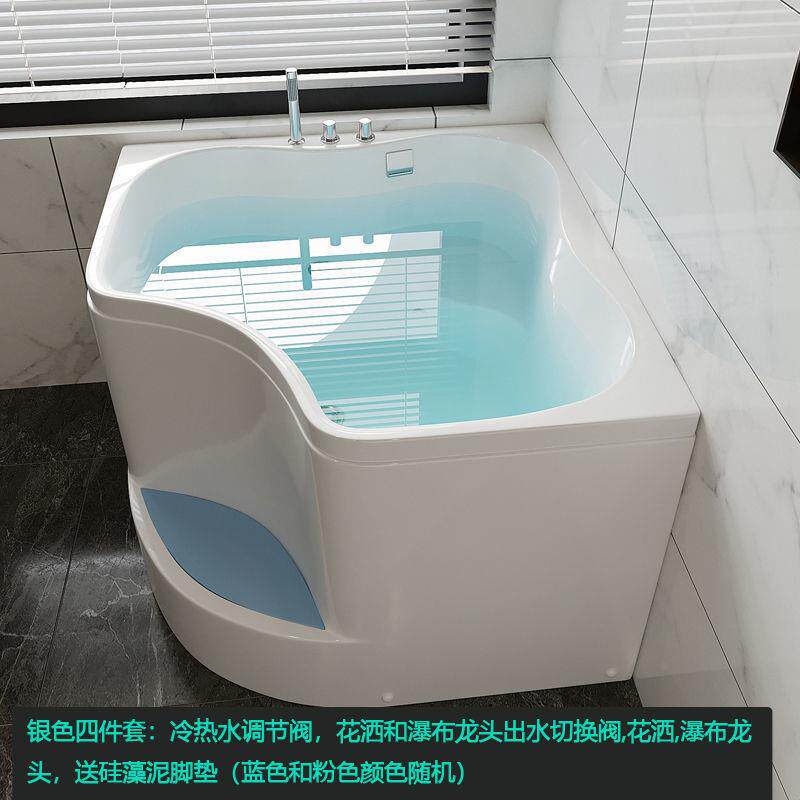 浴缸家用成人三角浴缸扇形浴盆浴池转角步入式浴缸澡盆小户型