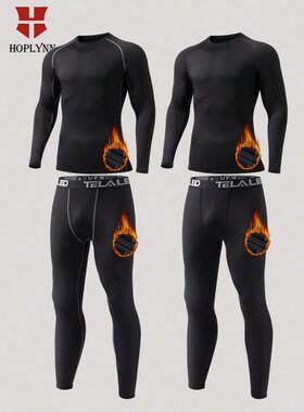 R 64602 Men's fleece fitness set 士加绒健身套跨境速卖