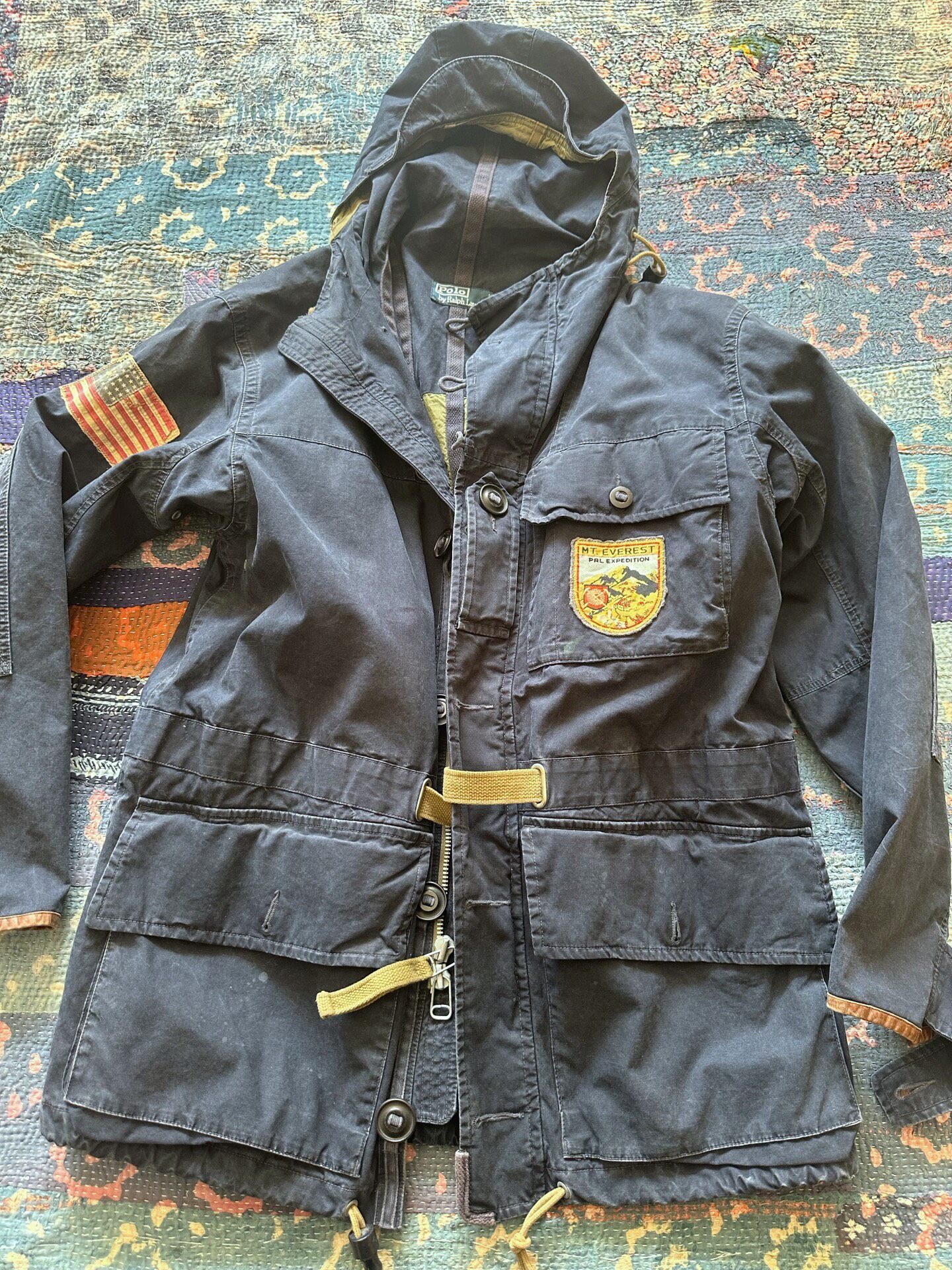 Polo Ralph Lauren Washed Distressed Hooded Jacket
