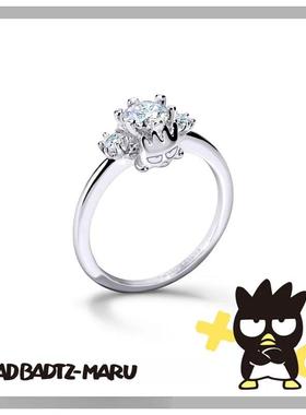 BADBADTZ系列-酷企鹅莫桑石单锆石戒指男女同款七夕节礼物可爱ins