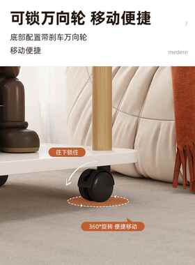 茶几可移动F9686J56桌子轮家用小推车茶车客厅小简易茶桌茶几台沙