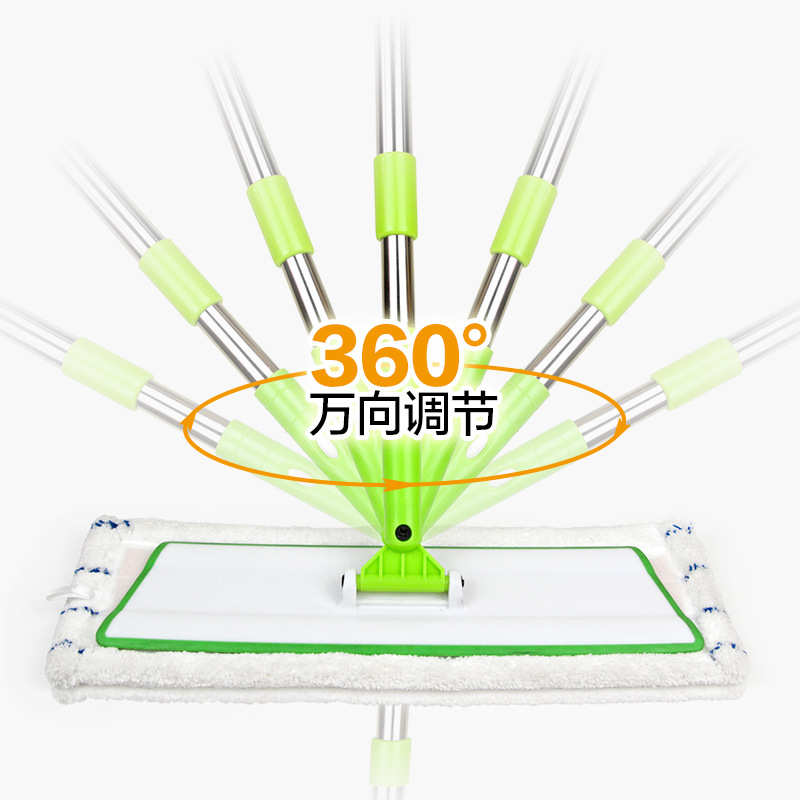优丽屋平板拖把伸缩不锈钢大号拖把家用木地板平拖布套式平推拖布