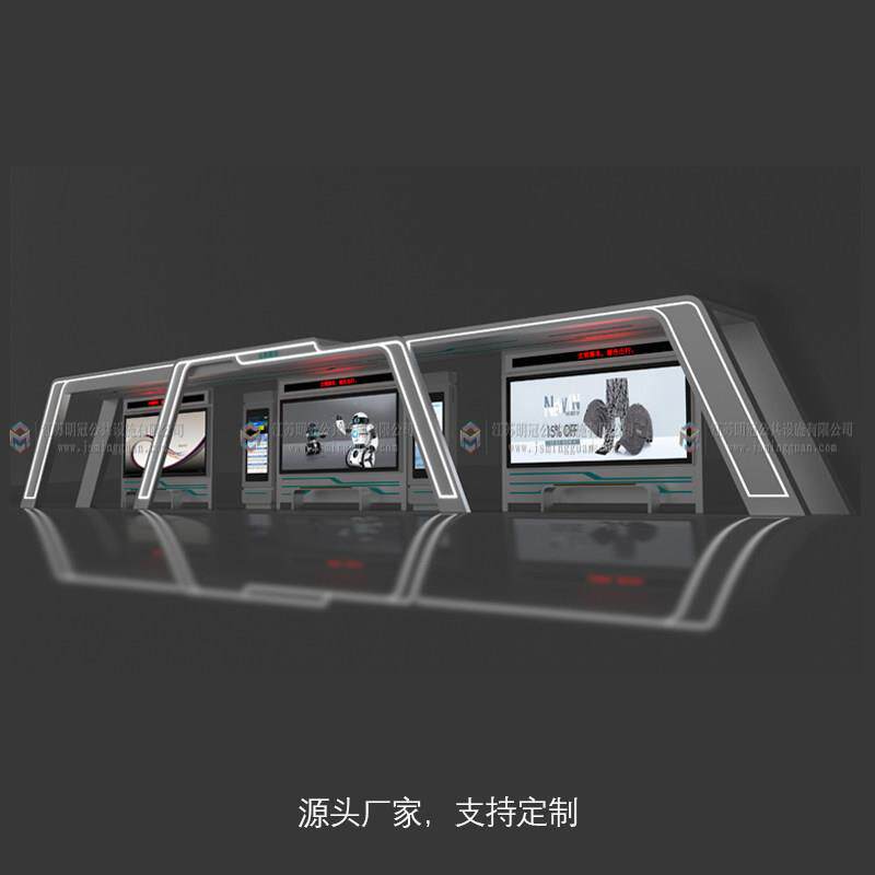 语音报站候车亭智能电子站牌公交站台制作厂家弧形创意候车亭设计