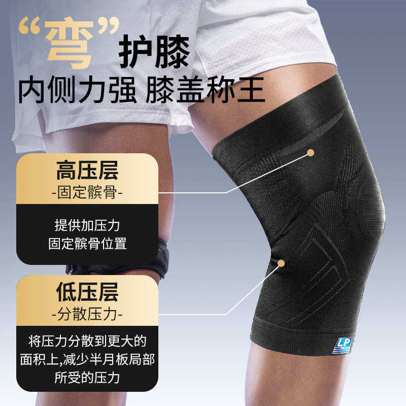 lp护膝运动男膝盖损伤关节保护套夏季轻薄专业篮球徒步登山女护具
