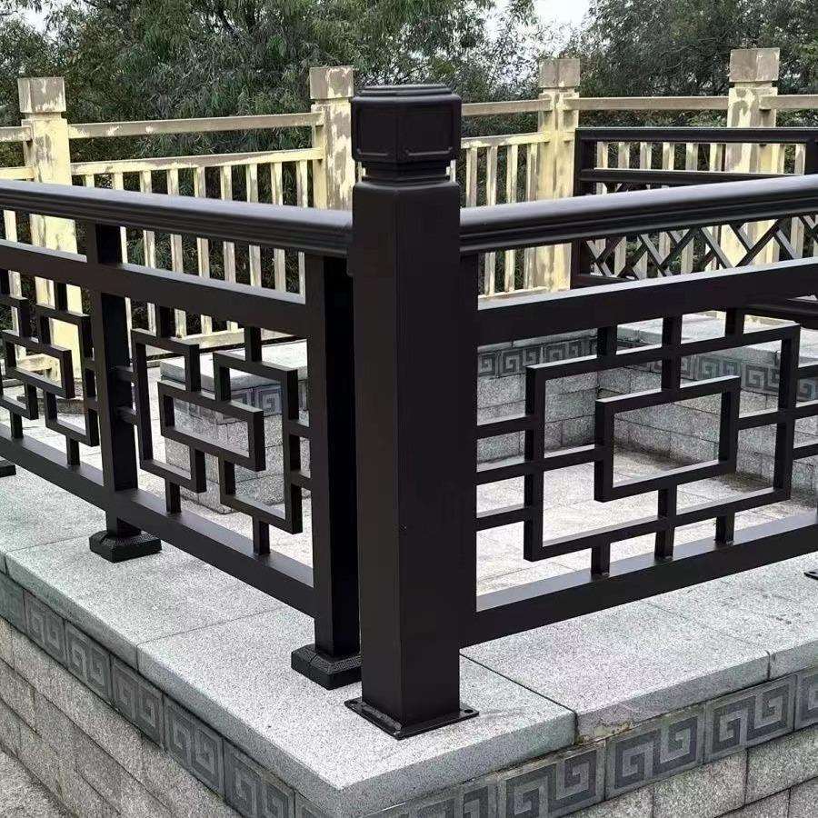 新中式护栏铝合金护栏别墅花园阳台围墙栅栏杆现代别墅庭院栅栏