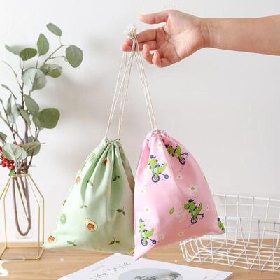 1pc Fresh Comestic Shopping Makeup Bag Pouch Cute Drawstring