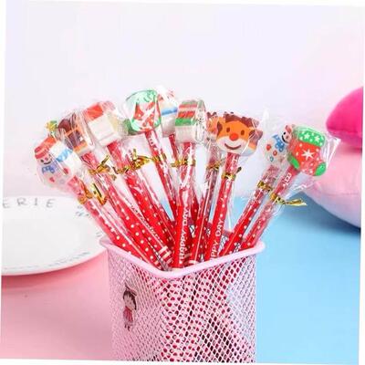 Christmas pencil elementary children rubber reward gifts