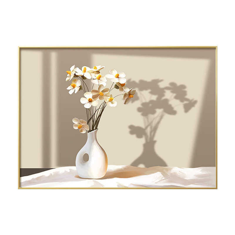 北欧餐厅电表箱装饰画莫兰迪暖色奶油系花瓶卧室壁画餐桌背景挂画,家居饰品,现代装饰画,淘宝优惠券,粉丝福利购,淘宝优惠卷