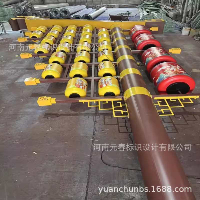 旅国杆不夜城国风景观户外宫灯防水pe风大唐灯架灯笼发光灯潮文