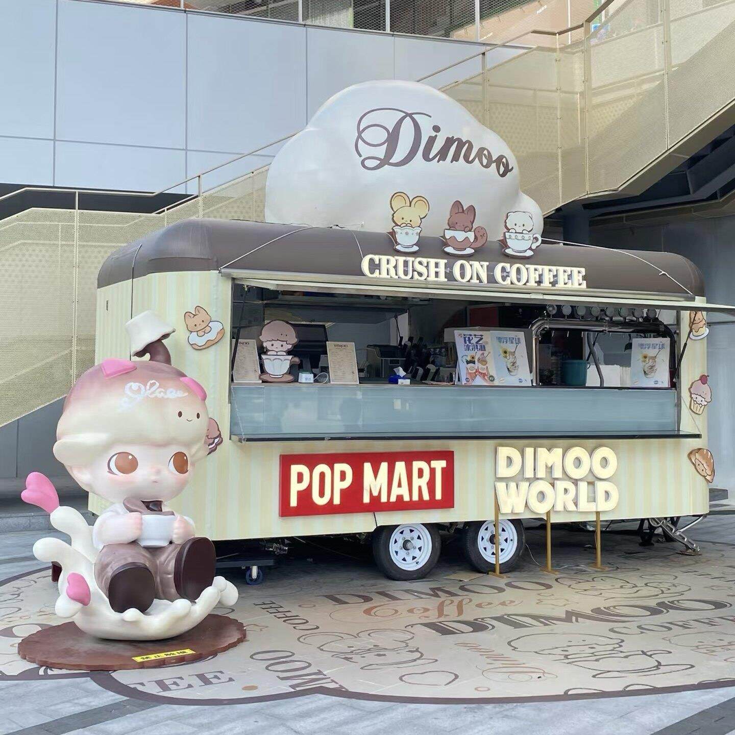 网红移动售卖车咖啡店餐车创意饮品小吃车商用多功能流动售货亭
