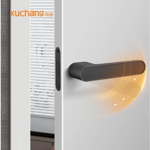 现代简约门锁室内卧室静音磁吸生态门把手隐藏钥匙家用通用房门锁