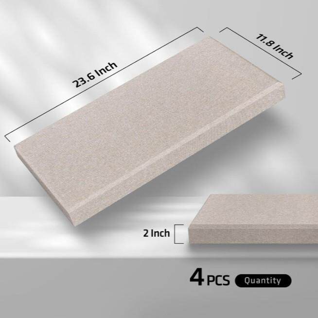 4 PCS Acoustic Panels, Fiberglass Sound Wall Panels降噪家用