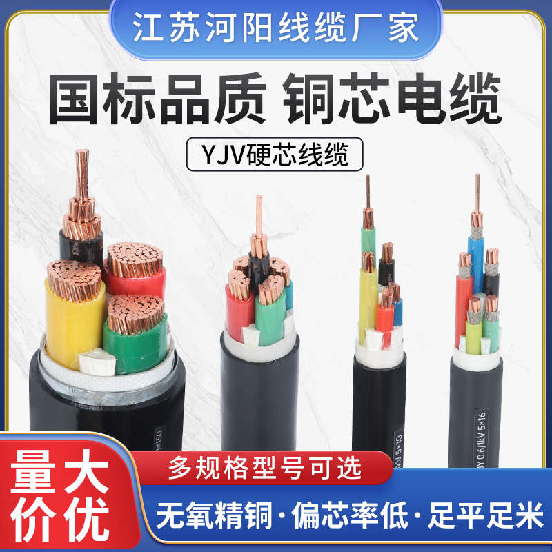 国标铜芯YJV电线纯铜软线10米电源护套线2.5/4/6/10平方电缆线