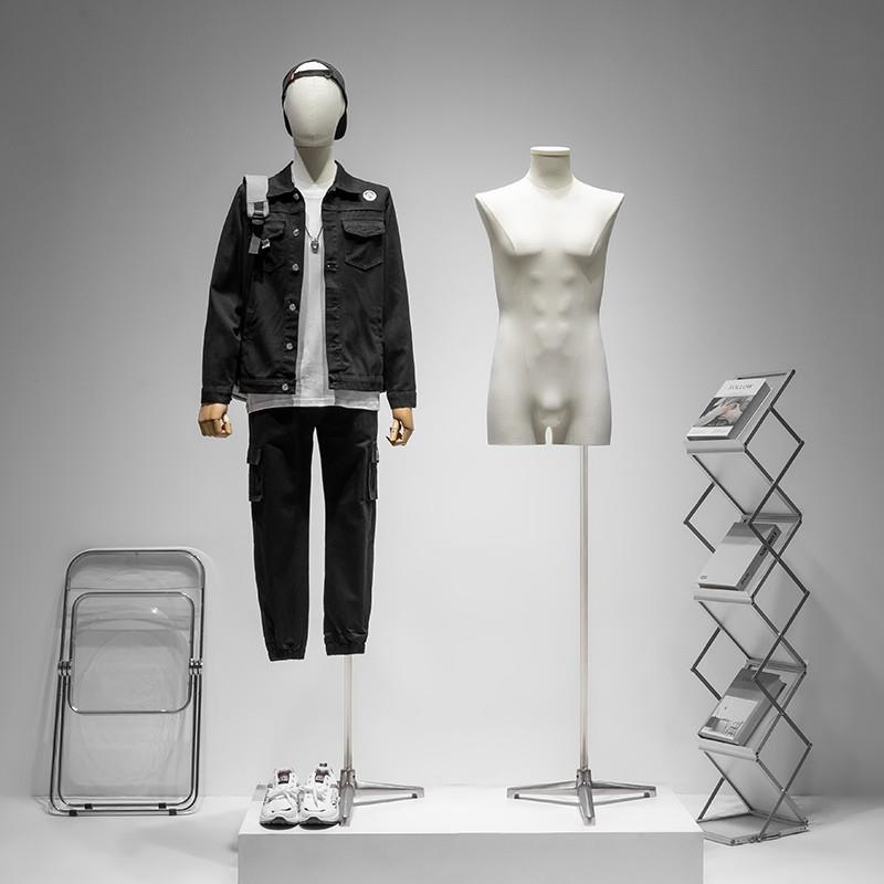 韩版修男身装模特道半身人台装店橱窗时尚休具闲126模特展示服架