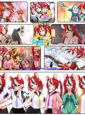 Hololive Vtuber 哈珂斯·贝尔丝 Baelz 超大锁边游戏鼠标垫定制