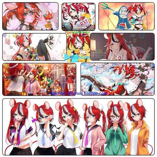 Hololive Vtuber 哈珂斯·贝尔丝 Baelz 超大锁边游戏鼠标垫定制