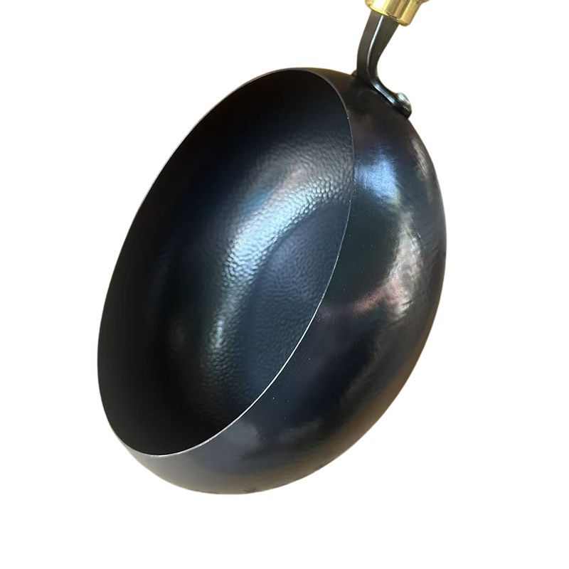 家用厨房大肚锅不粘铁锅炒菜炖汤24CM小炒锅手工锤纹不易粘炒锅