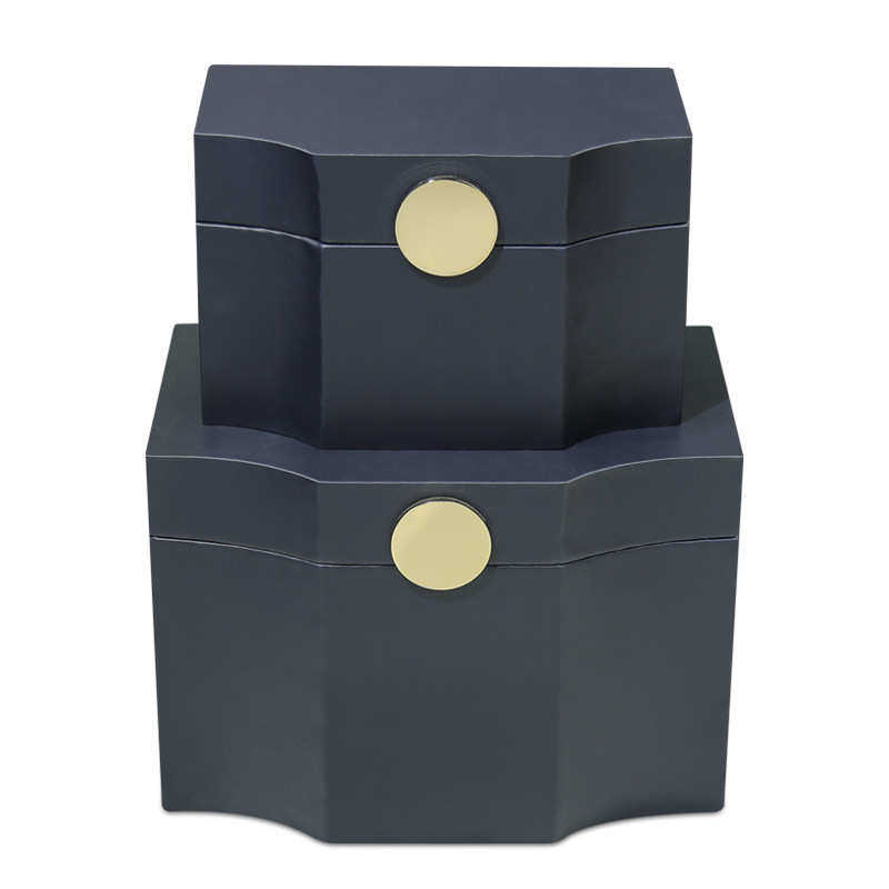 批发间皮革装饰品盒子摆件衣帽软国风样板房新首饰盒中中式收纳盒