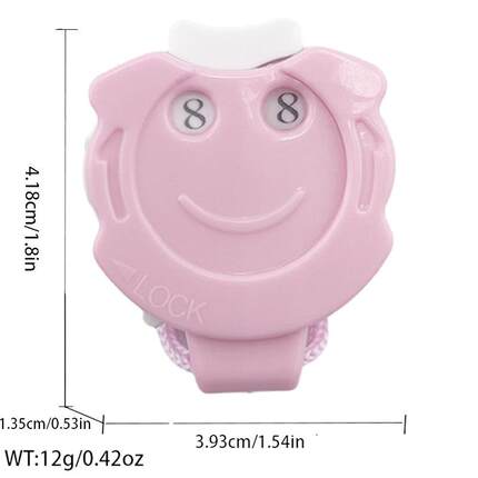 编织工具 织毛衣手动记行器计数器 卡通笑脸按钮带挂绳记数器