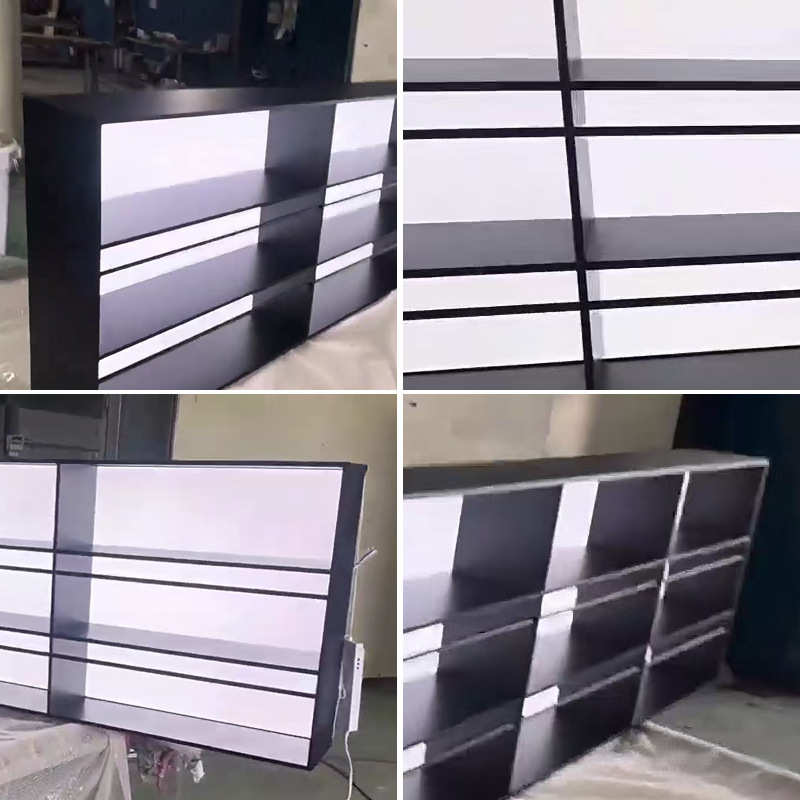 亚克力展示柜制作家用商用渐变透明亚克力置物架鞋包服装展示架