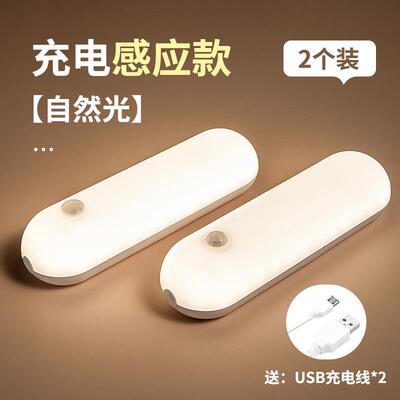 智能人体自动感应灯充电楼梯间家用过道小灯入户门口卫生间不插电