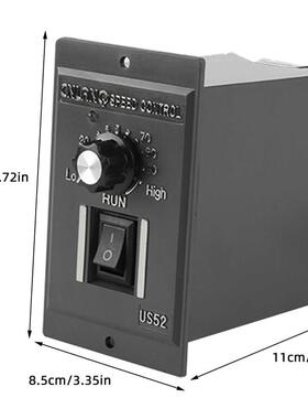Ac220V数显Us-52微齿轮无级电机电机调速稳定400W调速器
