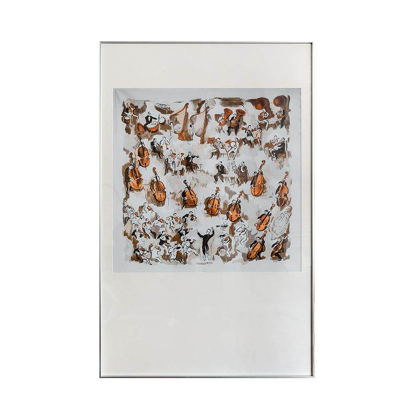 现代简约特色落地装饰画玄关沙发书房竖版轻奢骑士壁画超大幅壁画