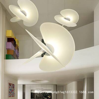 北欧Levante创意挑空别墅复式客厅吊灯设计师餐厅灯loft蚕丝吊灯