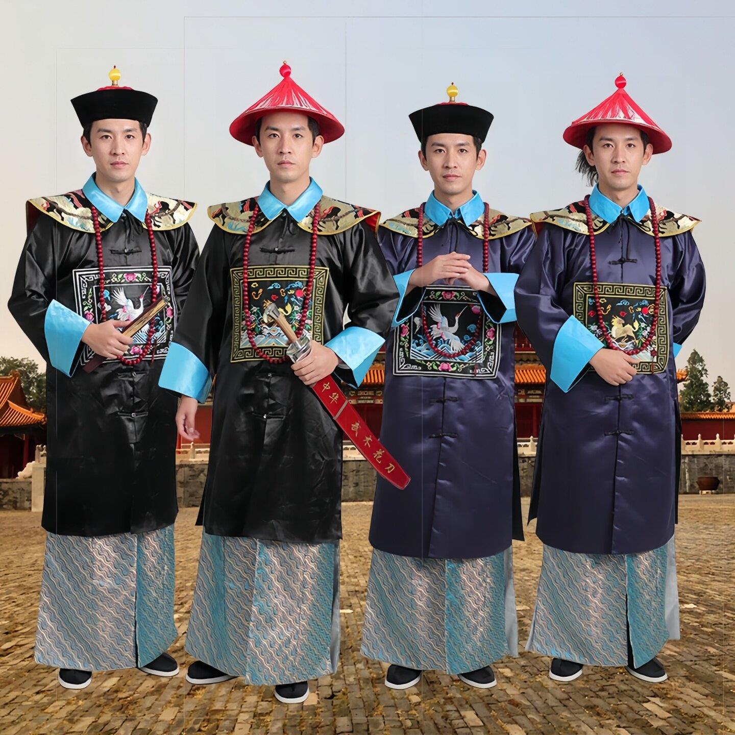清朝官服男曾国藩左宗棠一品大臣王爷服装太监公公侍卫年会演出服