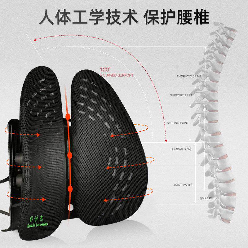 季车腰靠护靠腰垫办汽公室座椅腰部支撑司机靠垫车载冬头枕车YK-T
