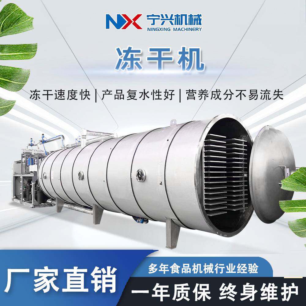宁兴真空冷冻干燥机冻干草莓加工设备芙蓉汤大型真空冻干机
