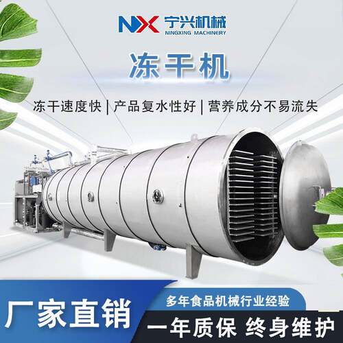 宁兴真空冷冻干燥机冻干草莓加工设备芙蓉汤大型真空冻干机