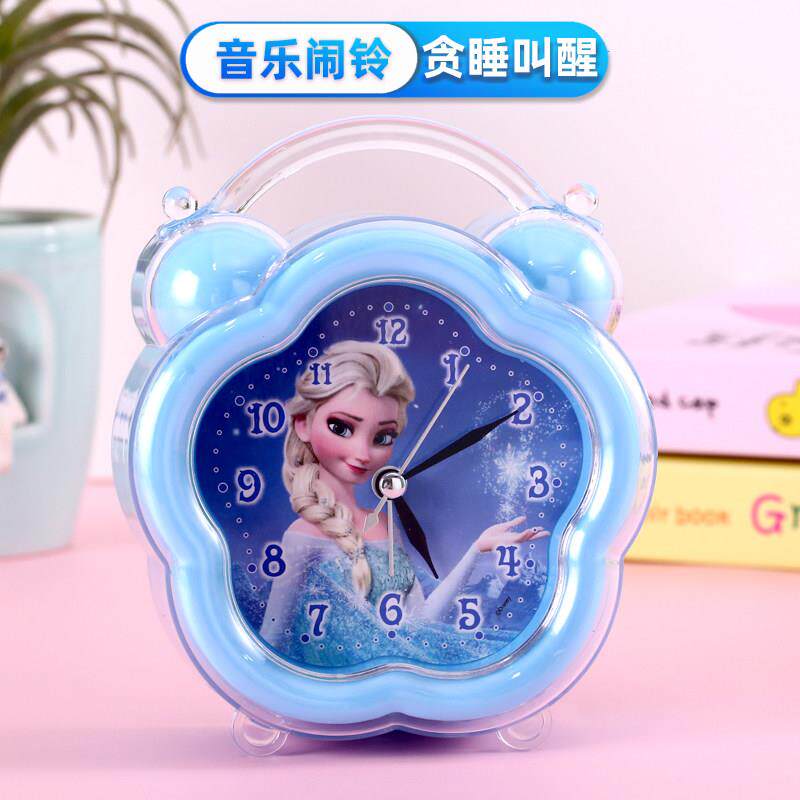 儿童钟音音乐学生人女孩卡通时尚创意闹钟懒闹DF108可静爱卧室床
