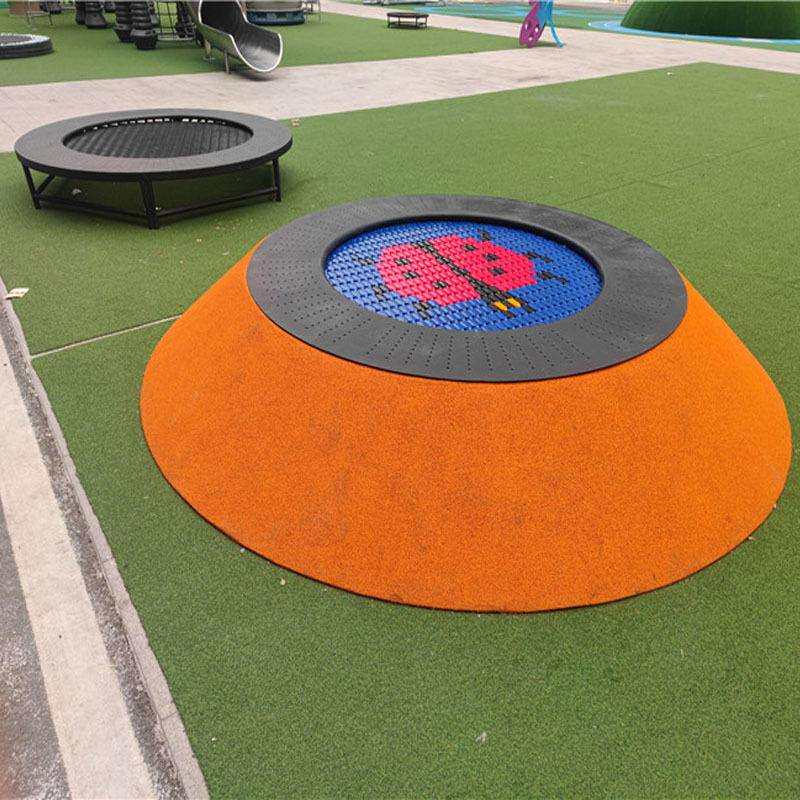 户外埋地蹦蹦床公园小区无动力亲子多边圆形游乐场大型儿童弹跳床