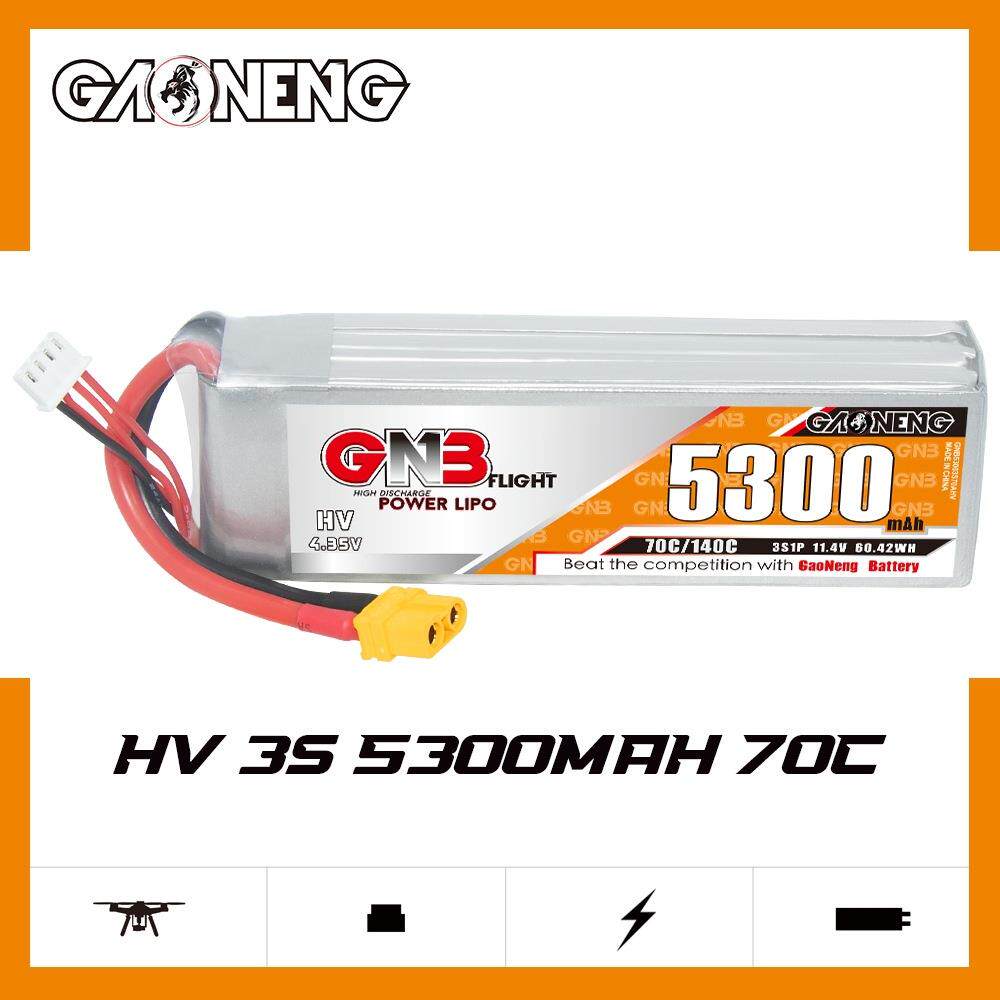 GNB高能5300mAh3S11.4V70CHV遥控攀爬车模型船