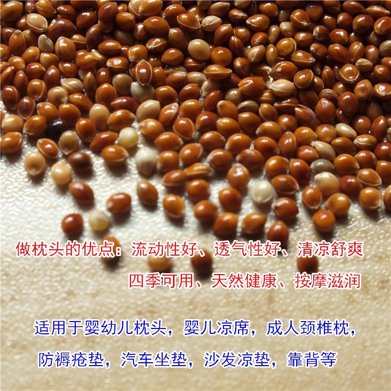 网红红黍子枕头填充物新生婴儿蒙稷红谷子枕芯料鹦鹉鸟食鸟粮天然