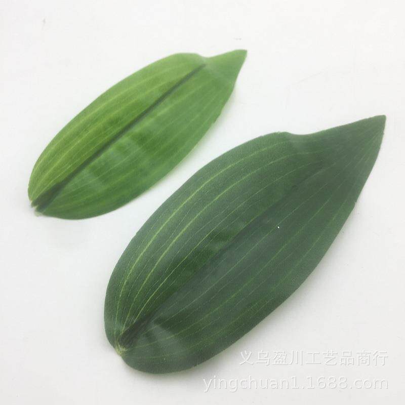 单片胶布百合叶仿真植物仿真树叶射骨布叶仿真花人造丝花配件叶