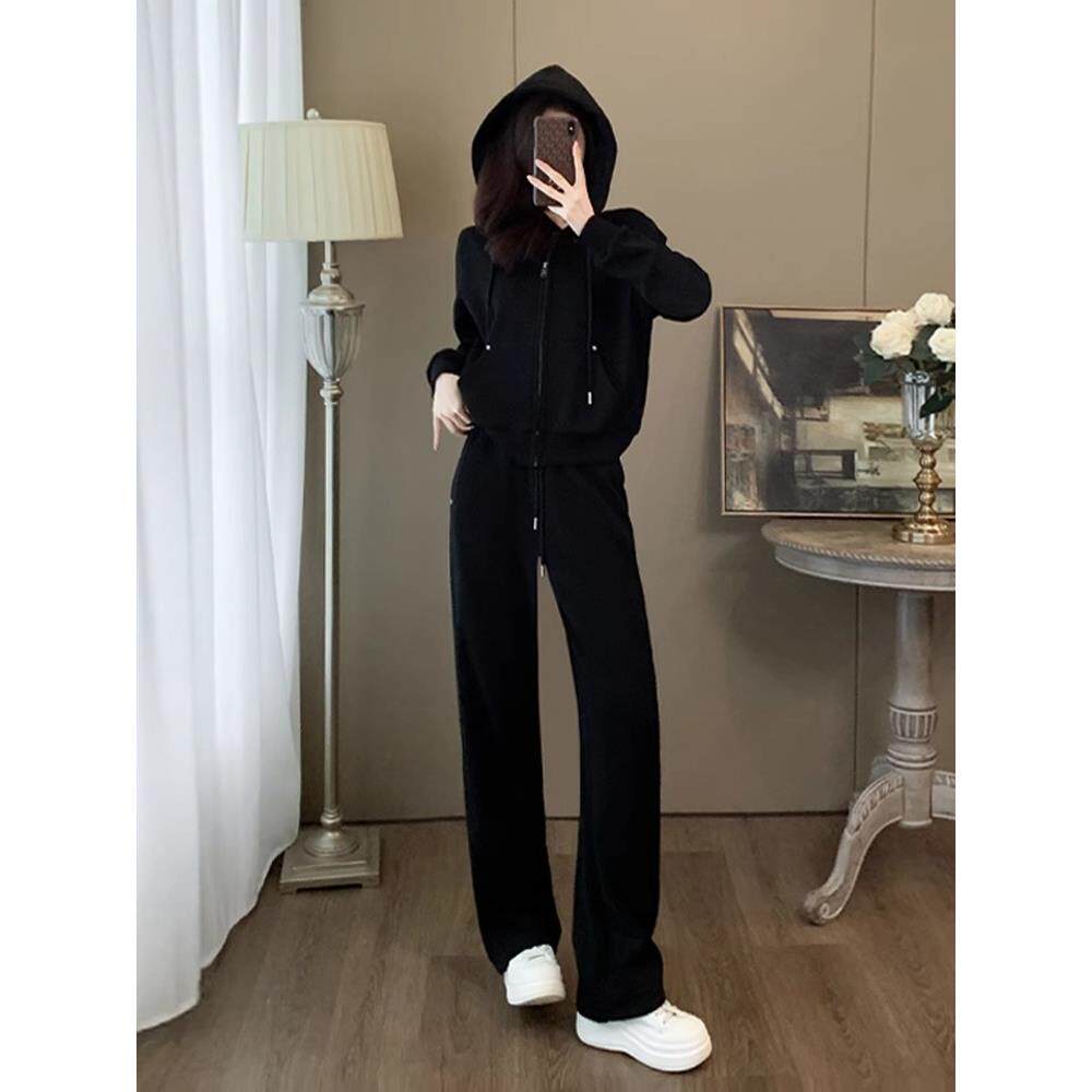 运动休闲套装女春秋宽松显瘦遮肉2025新款时尚洋气卫衣两件套