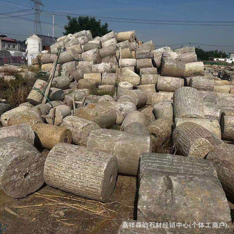 仿古农村老磨盘旧石磨家用老物件老石碾古建筑景观石磙旧石器