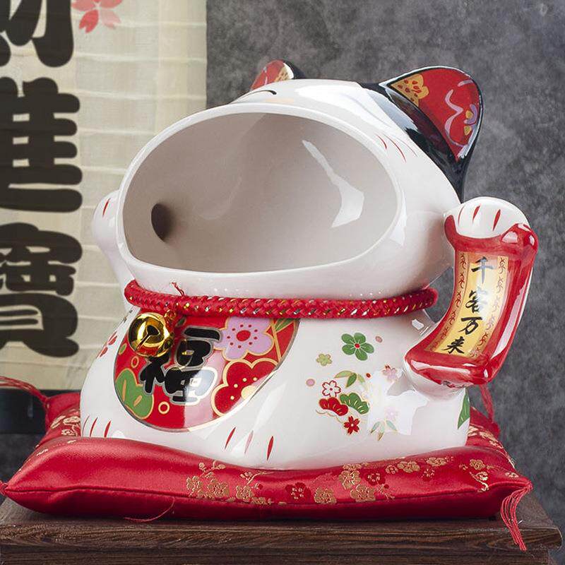 招财猫摆件开业摆创意糖果罐店陶铺家居瓷客厅招ZVK财件存钱罐