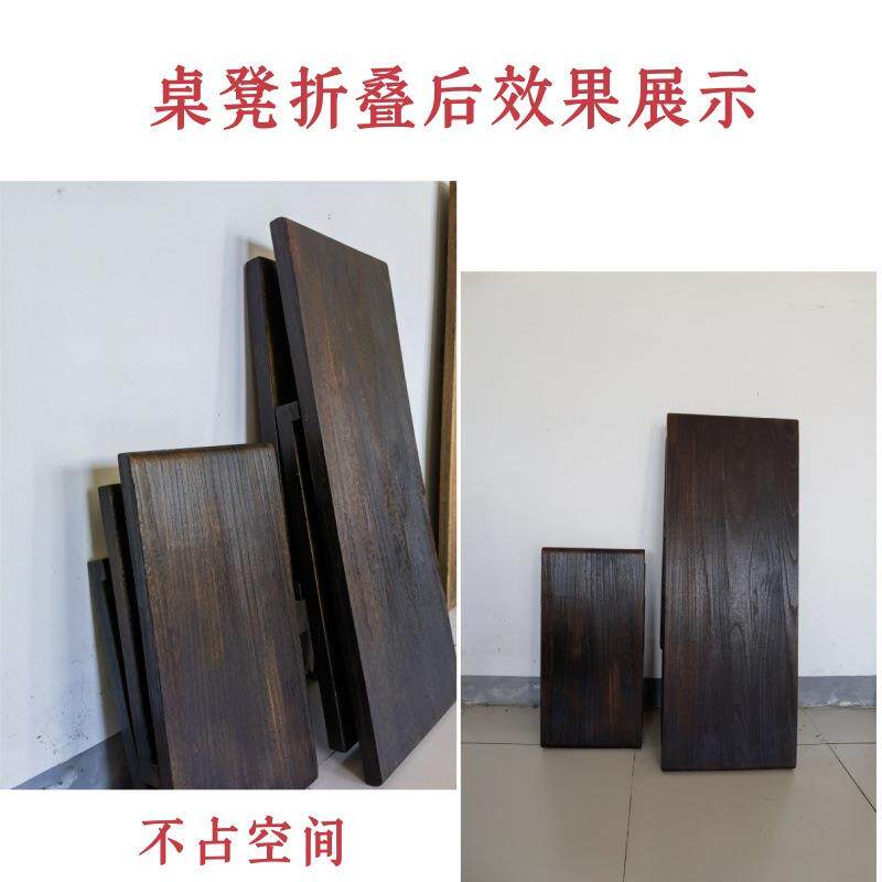 佛山家具折叠古琴桌凳烧桐木琴桌国学书法茶桌凳简约仿古实木桌邮