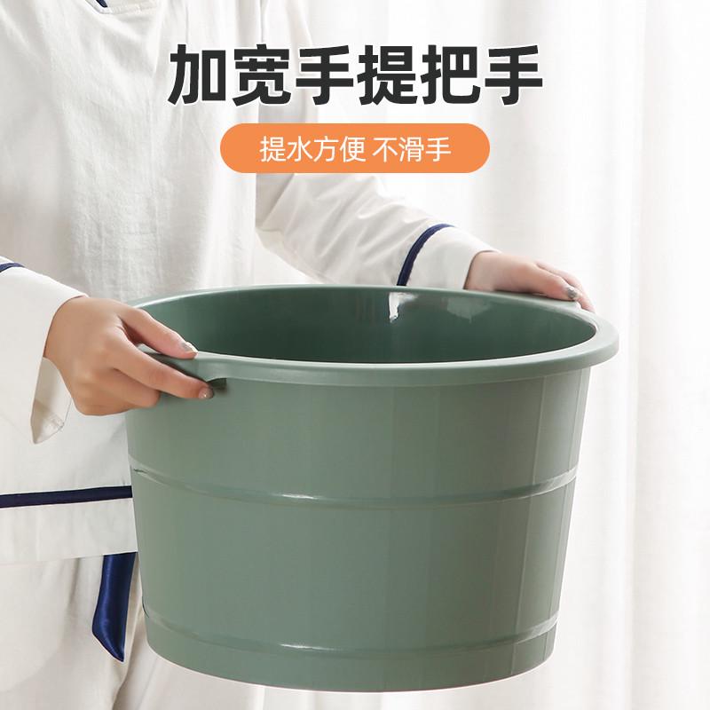 家用泡脚桶 加高过小腿塑料洗脚盆 按摩厚足浴神器保温养生大深桶