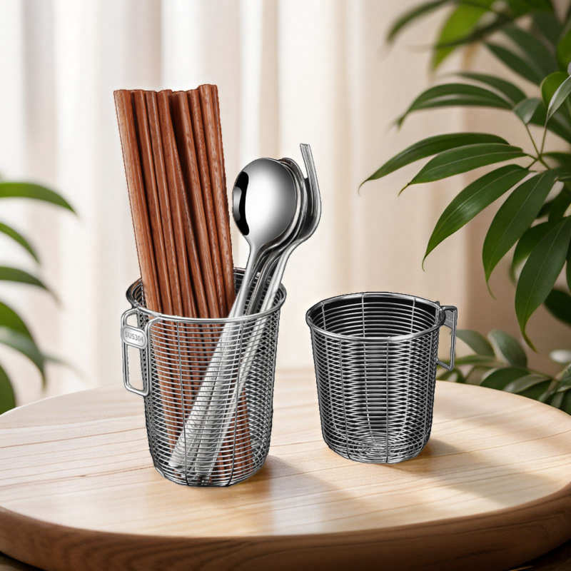 现货304不锈钢筷子筒筷笼沥水架厨房置物架餐具收纳盒洗碗机专用