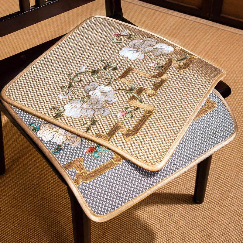 夏季款冰丝凉席坐垫实木餐桌椅子垫夏天办公室凳子垫茶椅圈椅凉垫,居家布艺,椅垫,淘宝优惠券,粉丝福利购,淘宝优惠卷