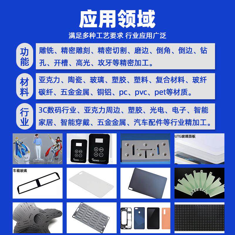 11280DB双280D雕B双大头型精机塑胶片亚材克力玻璃铜板铝板等精加